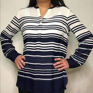 🌱 Banana Republic | Navy Striped Top